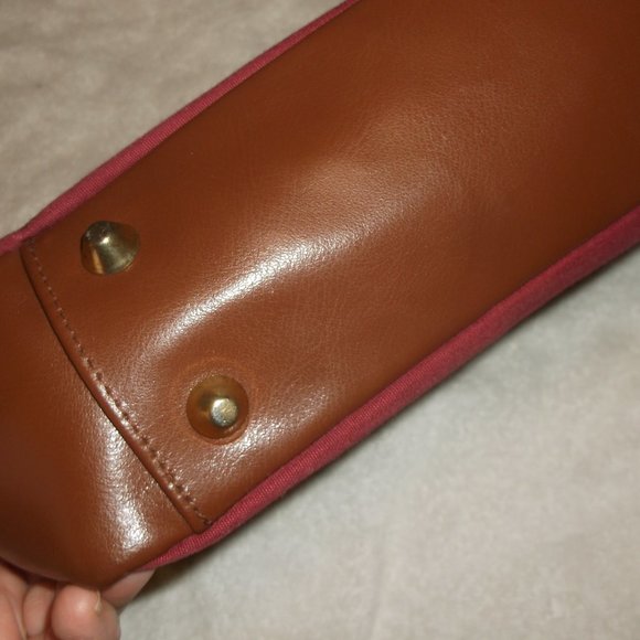 Appleseed's Maroon Red Canvas Purse Handbag - Picture 3 of 10